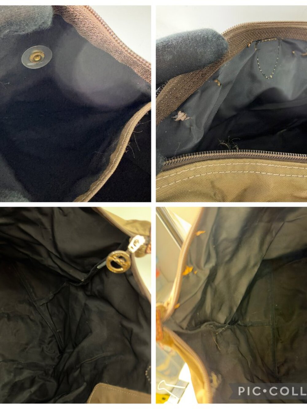 Authentic Longchamp Le Pliage Large Brown Nylon Tote Bag - Picture 11 of 15
